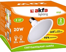 Лампа светодиодная Akfa Lighting E27 20W 6500K матовая FLUFO200065A 1