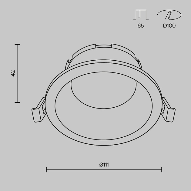 Встраиваемый светильник Maytoni Technical DL126-GX53-B изображение 5 Встраиваемый светильник Maytoni Technical DL126-GX53-B Фото № 5
