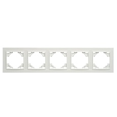 Рамка 5-постовая Stekker Эрна белый PFR00-9005-01 39620