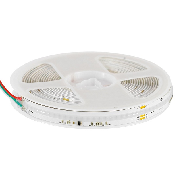 Лента светодиодная ELFLED 720COB диодов, 24В, 5м, ширина 10мм, RGB+IC (WS2811) ELFLED-720COB-10-RGBF-24 Фото № 2