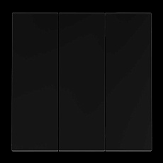 Клавиши для выключателя/переключателя трехклавишного S70 (черный матовый) Voltum VLS000508 1