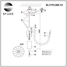 Подвесная люстра ST Luce Pafe SL1173.502.13 1
