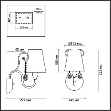 Бра Odeon Light Classic Gaellori 3393/1W 3