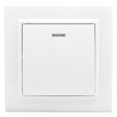 Минск Выключатель 1-клавишный СП с индикатором,10А, белый EKF Basic ERV10-121-10
