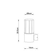 Уличный настенный светильник Arte Lamp Seginus A6515AL-1BK 1