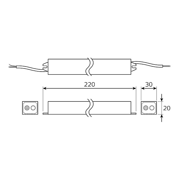 Блок питания Gauss 40W 12V IP67 BT522 Фото № 2