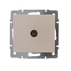 ТВ-розетка проходная Lezard Rain белый жемчуг 703-3088-129