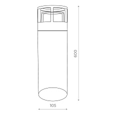 Уличный светодиодный светильник ST Luce Fossa SL9507.405.01 1
