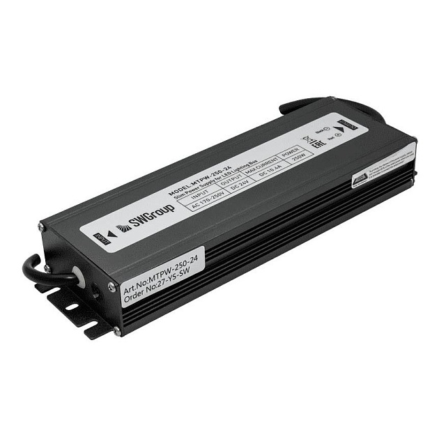 Блок питания SWG 24V 250W IP67 10,41A MTPW-250-24 001692 Фото № 2