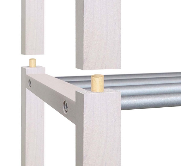 Обувница Sheffilton Альберо SHT-SR9-4 беленый/алюм.металлик 2956816801 Фото № 2