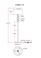 Торшер Moderli Brulee V10551-1F 1