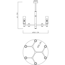 Подвесная люстра Divinare Barolo 2654/17 LM-6 1