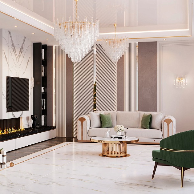 Подвесная люстра Crystal Lux FONTAIN SP18 GOLD изображение 6 Подвесная люстра Crystal Lux FONTAIN SP18 GOLD Фото № 6