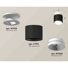 Комплект накладного светильника Ambrella light Techno Spot XS7511040 SBK/SWH черный песок/белый песок (N7925, C7511, N7030) 1