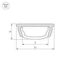 Профиль Arlight ARH-Bent-W11-2000 Anod Black 039583 1