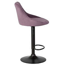 Стул барный DOBRIN LOGAN BLACK (пудрово-сиреневый велюр (MJ9-52)) 5007_BlackBase-LM LOGAN BLACK 2