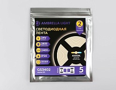 Светодиодная лента Ambrella Light 20W/m 240LED/m 2835SMD дневной белый 5M GS3402 3