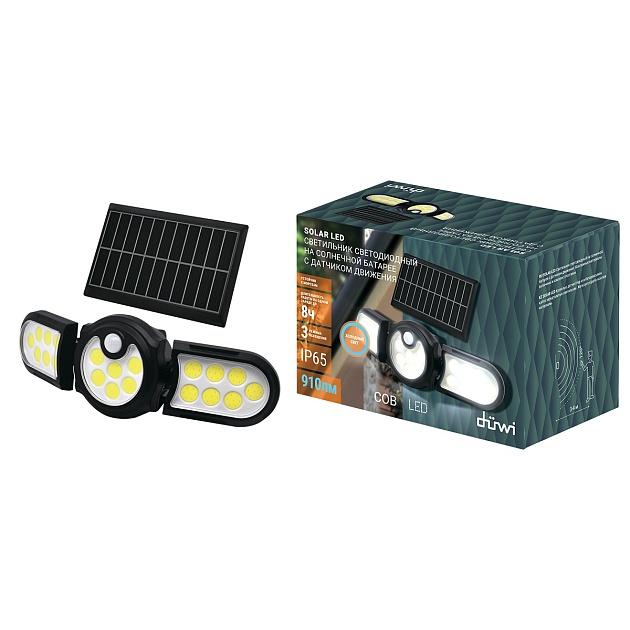 Архитектурный настенный светодиодный светильник Duwi Solar LED на солнеч. бат. с датчиком движ. 25019 7 фото 2