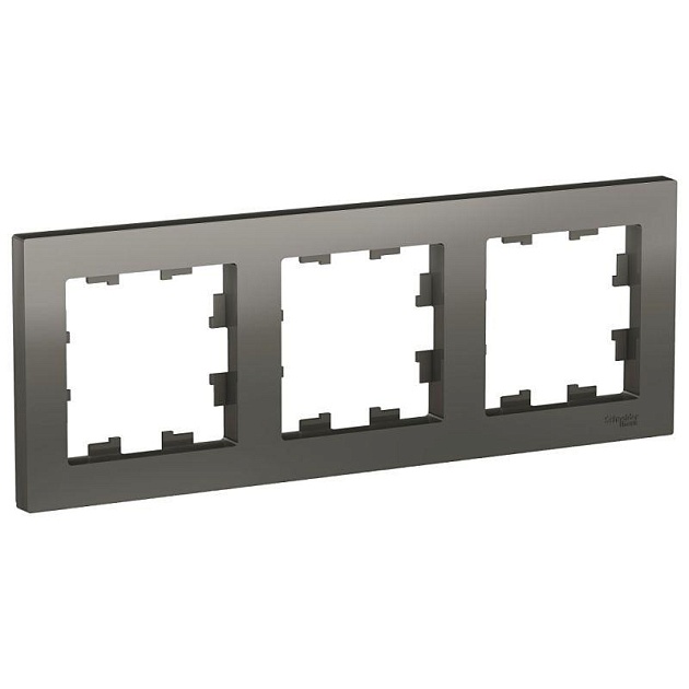 Рамка 3-постовая Systeme Electric AtlasDesign сталь ATN000903 Фото № 1