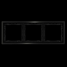 Рамка металлическая на 3 поста, S70 Metal (антрацит) Voltum VLSM120312 1