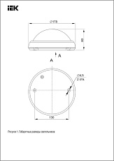 Настенно-потолочный светодиодный светильник IEK ДПО LDPO1-5032D-12-4000-K01 1