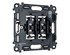 Механизм 2-клавишного выключателя с самовозвратом 10A-250V Ambrella Volt QUANT VM129 5