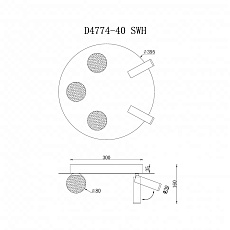 Потолочная светодиодная люстра iLedex Telescope D4774-40 SWH 1