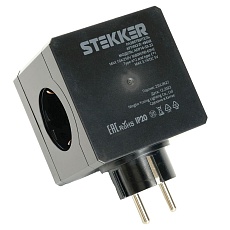 Разветвитель сетевой Stekker 3гн с/з 2хUSB A+Type C ADP16-33-21 49658 5