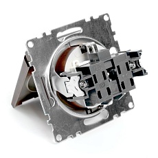 Розетка однаместная с защитной шторкой Stekker Катрин шоколад GLS16-7112-04 49029 4