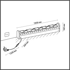 Торшер Odeon Light Hightech Waterfall 7027/72FL 1