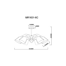 Потолочная люстра MyFar Amber MR1631-6C 1