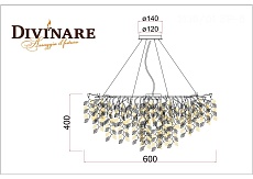 Подвесная люстра Divinare Salice 3136/01 SP-8 1