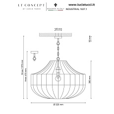 Подвесной светильник Lucia Tucci Industrial 1827.1 1