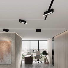 Алюминиевый профиль для монтажа в натяжной потолок однофазного шинопровода черный (2м) Elektrostandard a070478 5