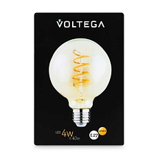 Лампа светодиодная филаментная Voltega 271 E27 4W 2700K янтарная 8518 4