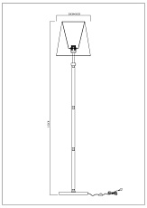 Торшер Arte Lamp Kensington A4098PN-1CC 1