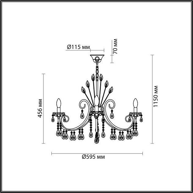 Подвесная люстра Odeon Light Hall Versia 4977/6 изображение 6 Подвесная люстра Odeon Light Hall Versia 4977/6 Фото № 6