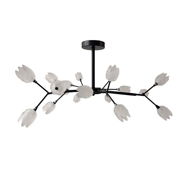 Потолочная люстра ЭкономСвет 11115/18BK WT Фото № 1