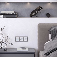 Рамка Werkel Acrylic на 3 поста графит W0032704 4690389184895 2