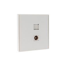Розетка STRONG компьютерная RJ45 кат6 + TV с/у жемчуг KRANZ KR-78-0722-4 3
