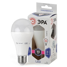 Лампа светодиодная ЭРА E27 19W 6000K матовая LED A65-19W-860-E27 Б0031704 2