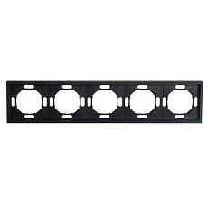 Рамка STEKKER, PFR00-5005-05 5-местная, серия Эмили, черный уголь, soft touch 49862 3