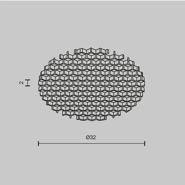 Антибликовая решётка Maytoni Technical Downlight Dip HoneyComb001-D32 Фото № 5