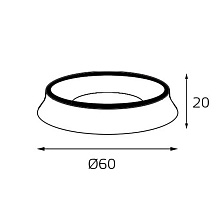 Кольцо декоративное Italline M03-046 ring black 1