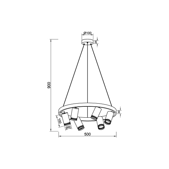 Подвесной светильник Vele Luce Moto VL5784P06 Фото № 5