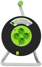 Удлинитель силовой ЭРА GREEN LINE KAT-2x0.75-20m Greenline на катушке пластик 4 розетки без заземления 20м ПВС 2x0.75мм2 Б0065069 3