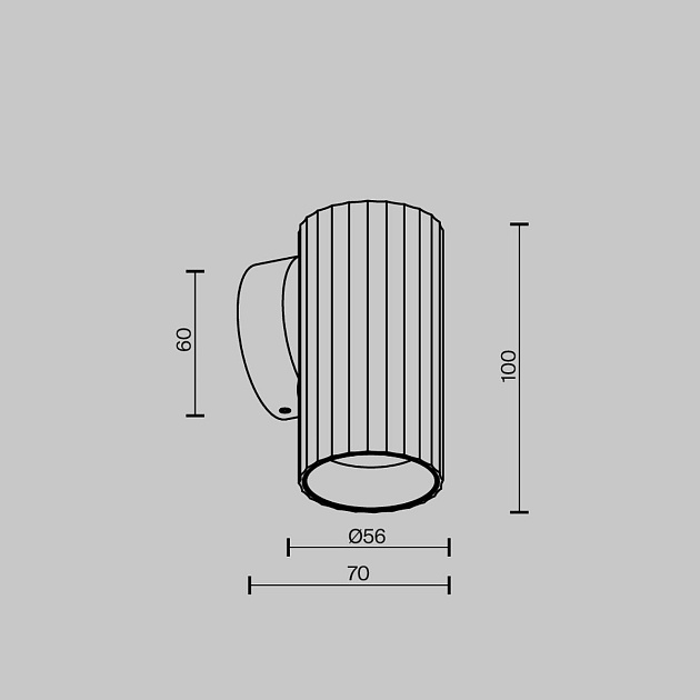 Бра Maytoni Technical Calipso C106WL-01-GU10-B Фото № 2