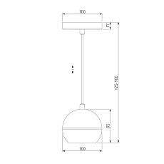 Подвесной светодиодный светильник Elektrostandard DLS023 9W 4200K черный a047775 1