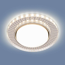 Встраиваемый светильник Elektrostandard 3033 GX53 CL/SL прозрачный/серебро a045484 4