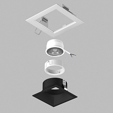 Комплект со светильником Lightstar Domino Quadro (214516+214507+214006) D51607WMOD 3